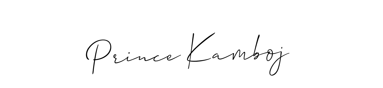Also You can easily find your signature by using the search form. We will create Prince Kamboj name handwritten signature images for you free of cost using Allison_Script sign style. Prince Kamboj signature style 2 images and pictures png