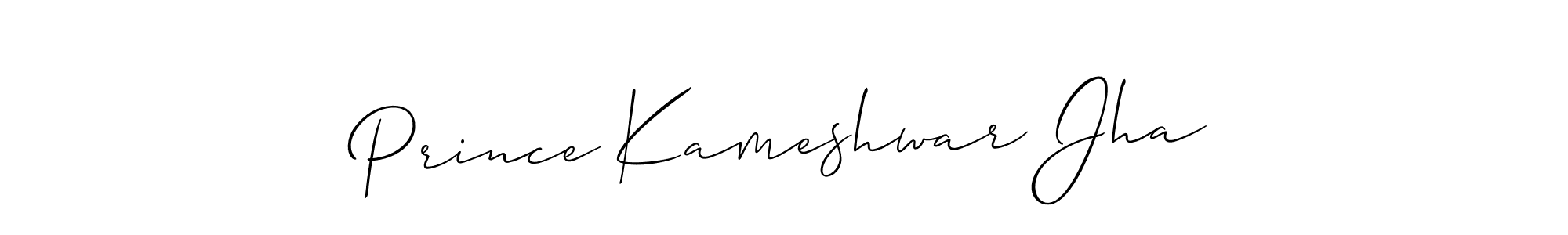 Design your own signature with our free online signature maker. With this signature software, you can create a handwritten (Allison_Script) signature for name Prince Kameshwar Jha. Prince Kameshwar Jha signature style 2 images and pictures png