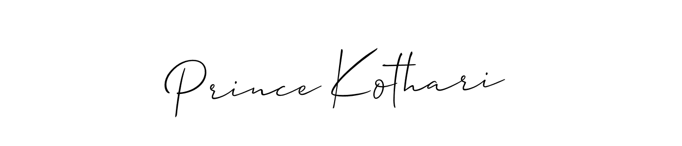 Allison_Script is a professional signature style that is perfect for those who want to add a touch of class to their signature. It is also a great choice for those who want to make their signature more unique. Get Prince Kothari name to fancy signature for free. Prince Kothari signature style 2 images and pictures png