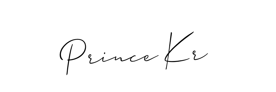 if you are searching for the best signature style for your name Prince Kr. so please give up your signature search. here we have designed multiple signature styles  using Allison_Script. Prince Kr signature style 2 images and pictures png