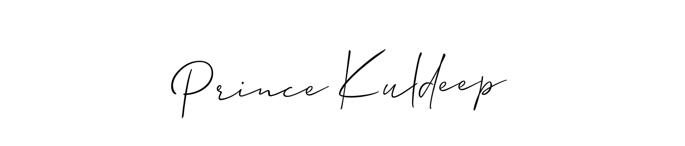 Also we have Prince Kuldeep name is the best signature style. Create professional handwritten signature collection using Allison_Script autograph style. Prince Kuldeep signature style 2 images and pictures png