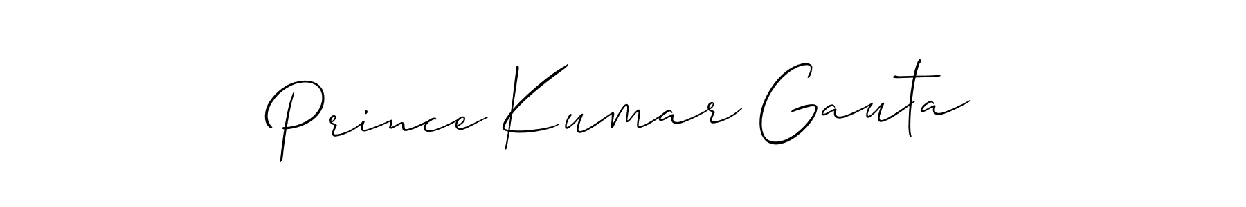 Similarly Allison_Script is the best handwritten signature design. Signature creator online .You can use it as an online autograph creator for name Prince Kumar Gauta. Prince Kumar Gauta signature style 2 images and pictures png