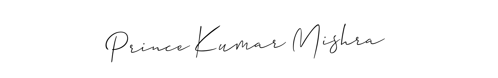 You should practise on your own different ways (Allison_Script) to write your name (Prince Kumar Mishra) in signature. don't let someone else do it for you. Prince Kumar Mishra signature style 2 images and pictures png