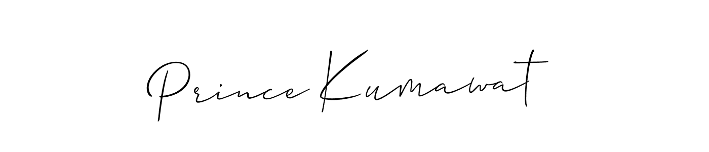 Allison_Script is a professional signature style that is perfect for those who want to add a touch of class to their signature. It is also a great choice for those who want to make their signature more unique. Get Prince Kumawat name to fancy signature for free. Prince Kumawat signature style 2 images and pictures png