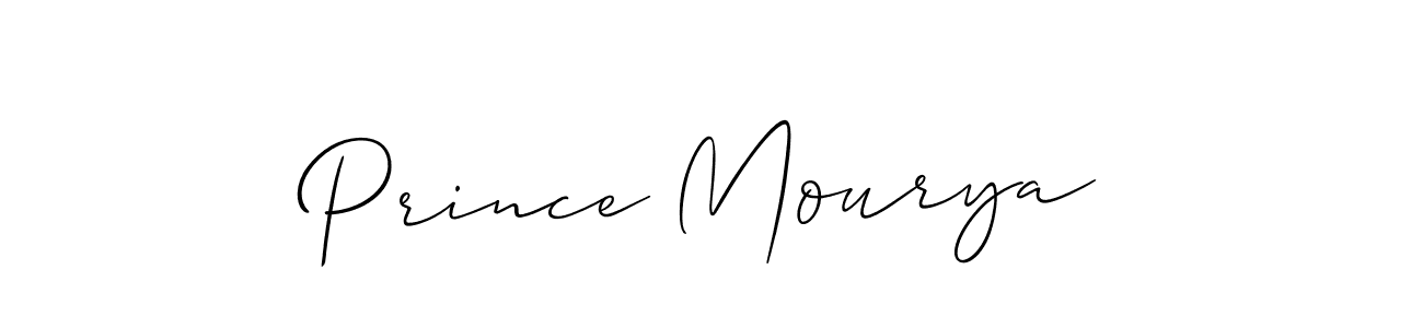 You should practise on your own different ways (Allison_Script) to write your name (Prince Mourya) in signature. don't let someone else do it for you. Prince Mourya signature style 2 images and pictures png