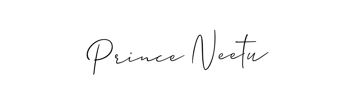 How to make Prince Neetu name signature. Use Allison_Script style for creating short signs online. This is the latest handwritten sign. Prince Neetu signature style 2 images and pictures png