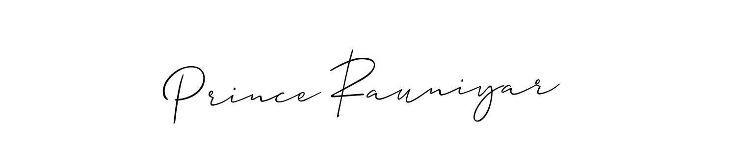 if you are searching for the best signature style for your name Prince Rauniyar. so please give up your signature search. here we have designed multiple signature styles  using Allison_Script. Prince Rauniyar signature style 2 images and pictures png