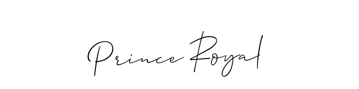 Design your own signature with our free online signature maker. With this signature software, you can create a handwritten (Allison_Script) signature for name Prince Royal. Prince Royal signature style 2 images and pictures png