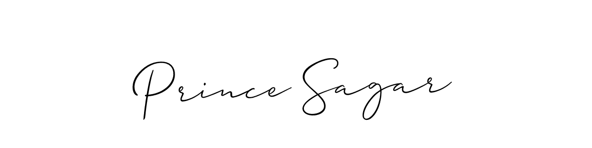 Use a signature maker to create a handwritten signature online. With this signature software, you can design (Allison_Script) your own signature for name Prince Sagar. Prince Sagar signature style 2 images and pictures png
