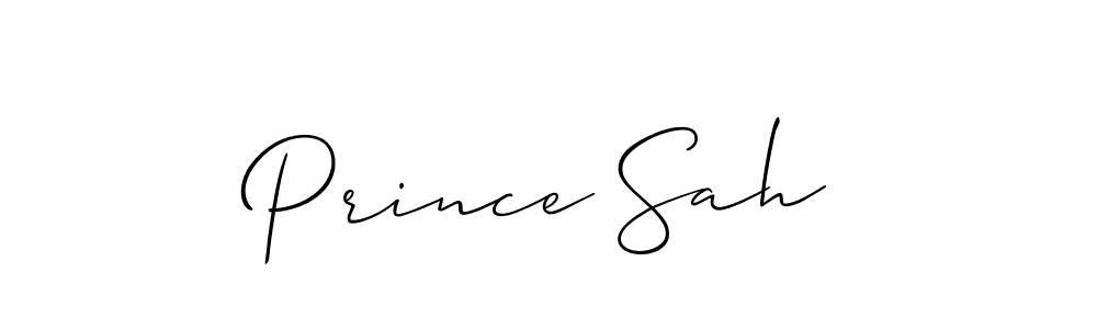 The best way (Allison_Script) to make a short signature is to pick only two or three words in your name. The name Prince Sah include a total of six letters. For converting this name. Prince Sah signature style 2 images and pictures png