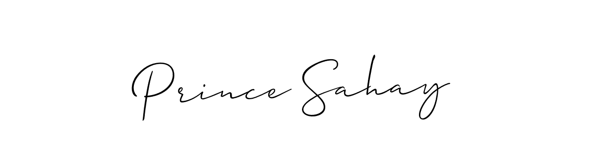 Prince Sahay stylish signature style. Best Handwritten Sign (Allison_Script) for my name. Handwritten Signature Collection Ideas for my name Prince Sahay. Prince Sahay signature style 2 images and pictures png