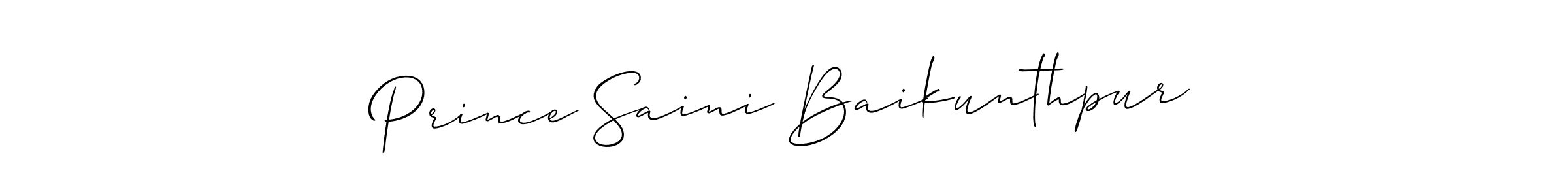 if you are searching for the best signature style for your name Prince Saini Baikunthpur. so please give up your signature search. here we have designed multiple signature styles  using Allison_Script. Prince Saini Baikunthpur signature style 2 images and pictures png