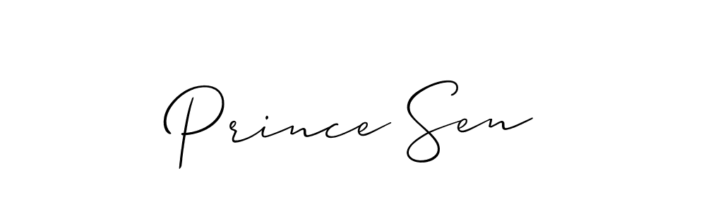 How to make Prince Sen name signature. Use Allison_Script style for creating short signs online. This is the latest handwritten sign. Prince Sen signature style 2 images and pictures png