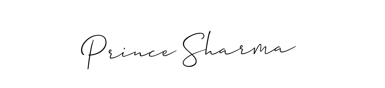 Create a beautiful signature design for name Prince Sharma. With this signature (Allison_Script) fonts, you can make a handwritten signature for free. Prince Sharma signature style 2 images and pictures png