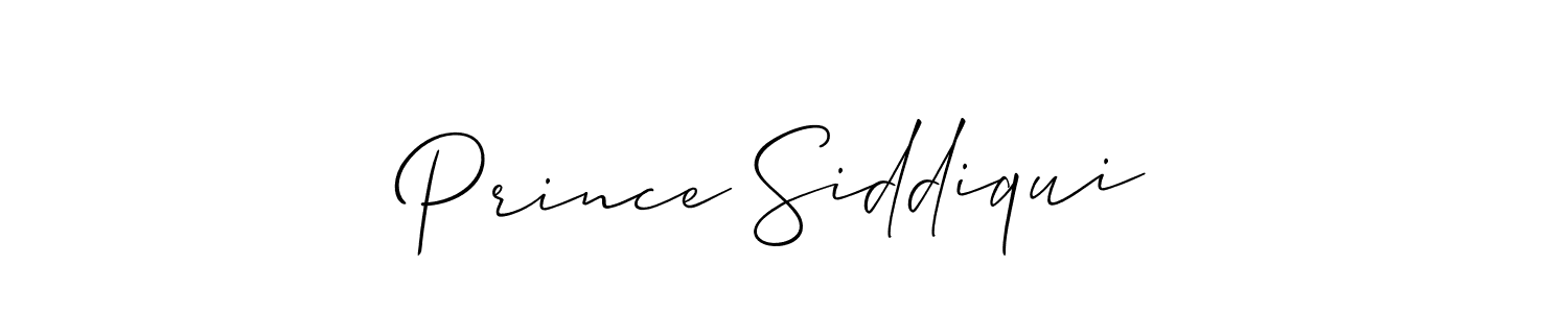 Design your own signature with our free online signature maker. With this signature software, you can create a handwritten (Allison_Script) signature for name Prince Siddiqui. Prince Siddiqui signature style 2 images and pictures png