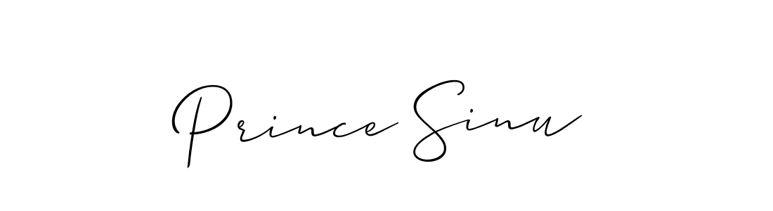 It looks lik you need a new signature style for name Prince Sinu. Design unique handwritten (Allison_Script) signature with our free signature maker in just a few clicks. Prince Sinu signature style 2 images and pictures png