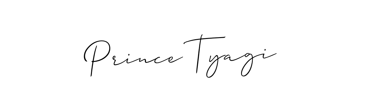 Create a beautiful signature design for name Prince Tyagi. With this signature (Allison_Script) fonts, you can make a handwritten signature for free. Prince Tyagi signature style 2 images and pictures png