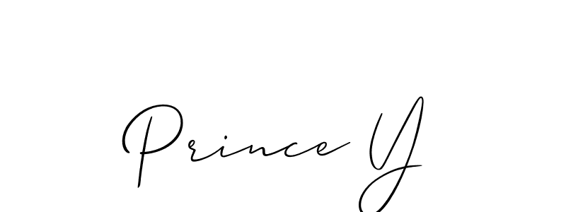The best way (Allison_Script) to make a short signature is to pick only two or three words in your name. The name Prince Y include a total of six letters. For converting this name. Prince Y signature style 2 images and pictures png