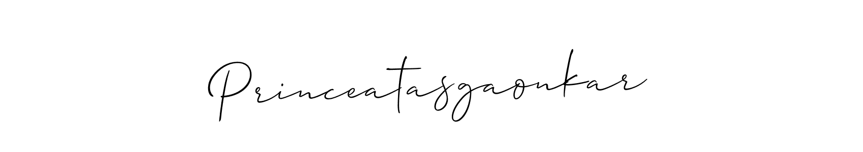 Make a beautiful signature design for name Princeatasgaonkar. With this signature (Allison_Script) style, you can create a handwritten signature for free. Princeatasgaonkar signature style 2 images and pictures png