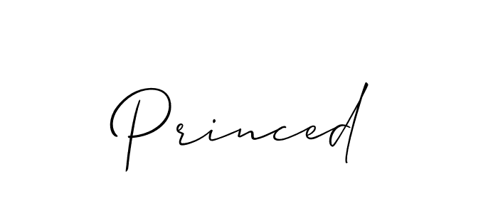 Make a beautiful signature design for name Princed. With this signature (Allison_Script) style, you can create a handwritten signature for free. Princed signature style 2 images and pictures png