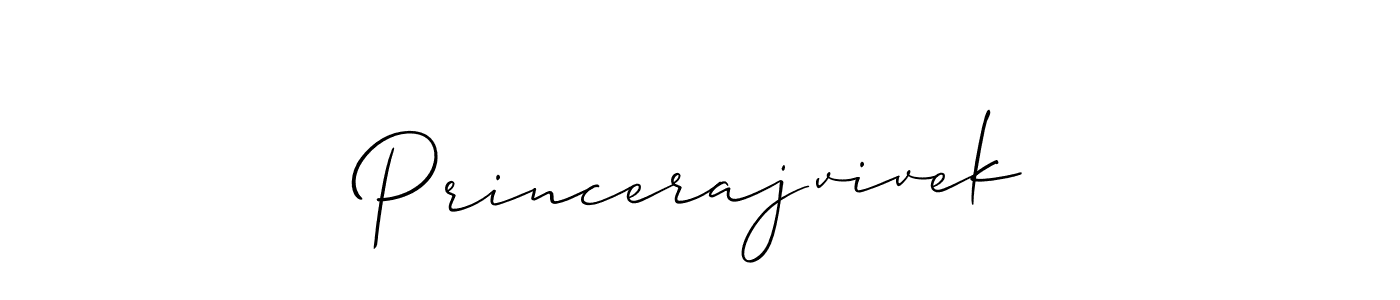 How to Draw Princerajvivek signature style? Allison_Script is a latest design signature styles for name Princerajvivek. Princerajvivek signature style 2 images and pictures png