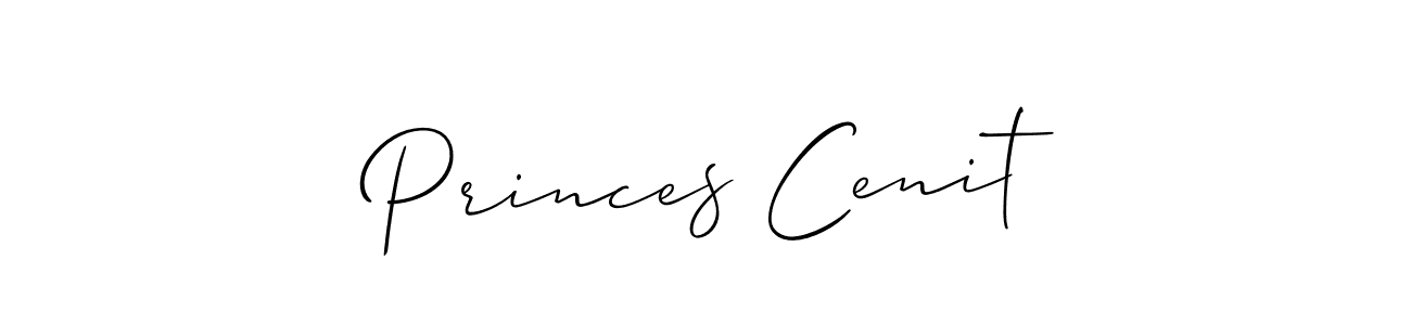 Make a beautiful signature design for name Princes Cenit. With this signature (Allison_Script) style, you can create a handwritten signature for free. Princes Cenit signature style 2 images and pictures png