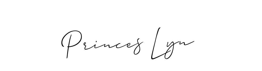 Check out images of Autograph of Princes Lyn name. Actor Princes Lyn Signature Style. Allison_Script is a professional sign style online. Princes Lyn signature style 2 images and pictures png