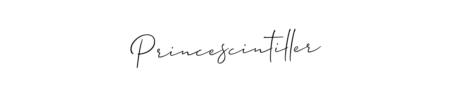 How to make Princescintiller signature? Allison_Script is a professional autograph style. Create handwritten signature for Princescintiller name. Princescintiller signature style 2 images and pictures png