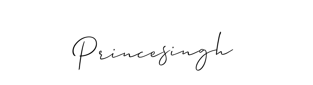 Design your own signature with our free online signature maker. With this signature software, you can create a handwritten (Allison_Script) signature for name Princesingh. Princesingh signature style 2 images and pictures png