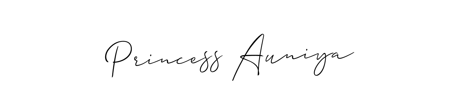 Also You can easily find your signature by using the search form. We will create Princess Auniya name handwritten signature images for you free of cost using Allison_Script sign style. Princess Auniya signature style 2 images and pictures png
