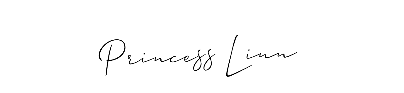 Make a beautiful signature design for name Princess Linn. With this signature (Allison_Script) style, you can create a handwritten signature for free. Princess Linn signature style 2 images and pictures png