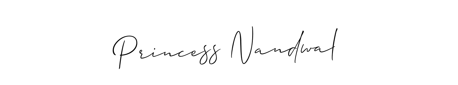 Also You can easily find your signature by using the search form. We will create Princess Nandwal name handwritten signature images for you free of cost using Allison_Script sign style. Princess Nandwal signature style 2 images and pictures png