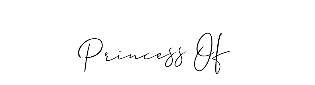 How to make Princess Of name signature. Use Allison_Script style for creating short signs online. This is the latest handwritten sign. Princess Of signature style 2 images and pictures png