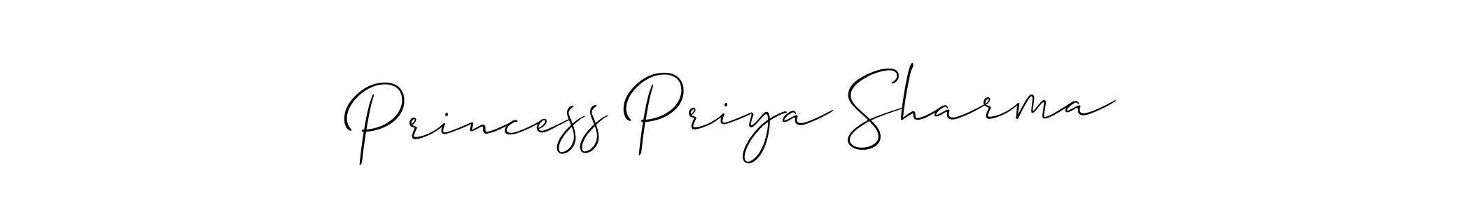 Also we have Princess Priya Sharma name is the best signature style. Create professional handwritten signature collection using Allison_Script autograph style. Princess Priya Sharma signature style 2 images and pictures png