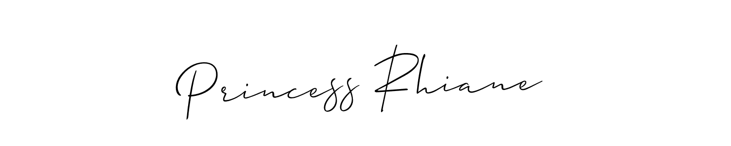 Use a signature maker to create a handwritten signature online. With this signature software, you can design (Allison_Script) your own signature for name Princess Rhiane. Princess Rhiane signature style 2 images and pictures png