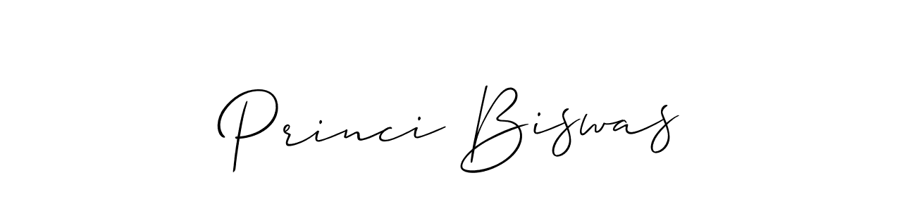 Also You can easily find your signature by using the search form. We will create Princi Biswas name handwritten signature images for you free of cost using Allison_Script sign style. Princi Biswas signature style 2 images and pictures png