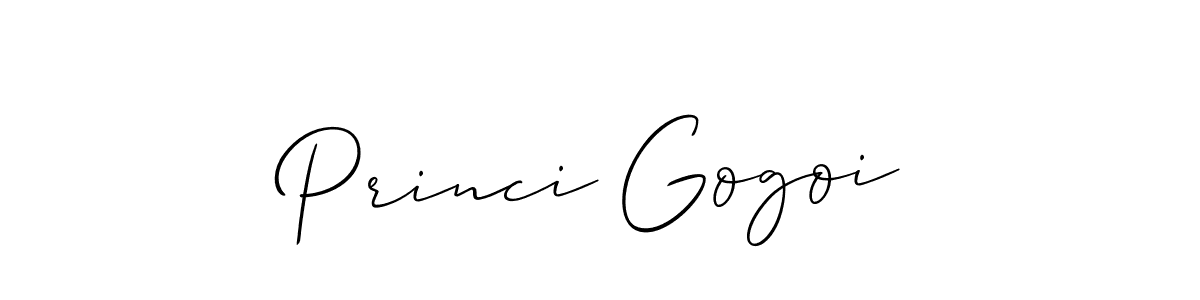 How to make Princi Gogoi signature? Allison_Script is a professional autograph style. Create handwritten signature for Princi Gogoi name. Princi Gogoi signature style 2 images and pictures png