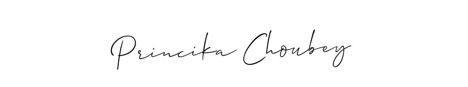 Make a beautiful signature design for name Princika Choubey. With this signature (Allison_Script) style, you can create a handwritten signature for free. Princika Choubey signature style 2 images and pictures png