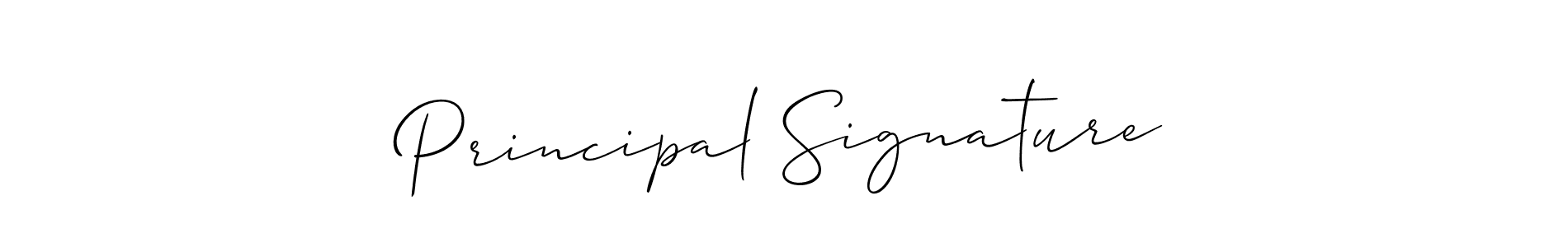 The best way (Allison_Script) to make a short signature is to pick only two or three words in your name. The name Principal Signature include a total of six letters. For converting this name. Principal Signature signature style 2 images and pictures png