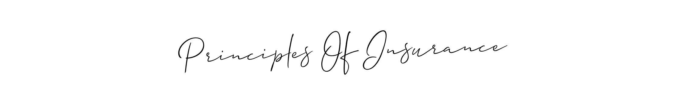 How to make Principles Of Insurance signature? Allison_Script is a professional autograph style. Create handwritten signature for Principles Of Insurance name. Principles Of Insurance signature style 2 images and pictures png