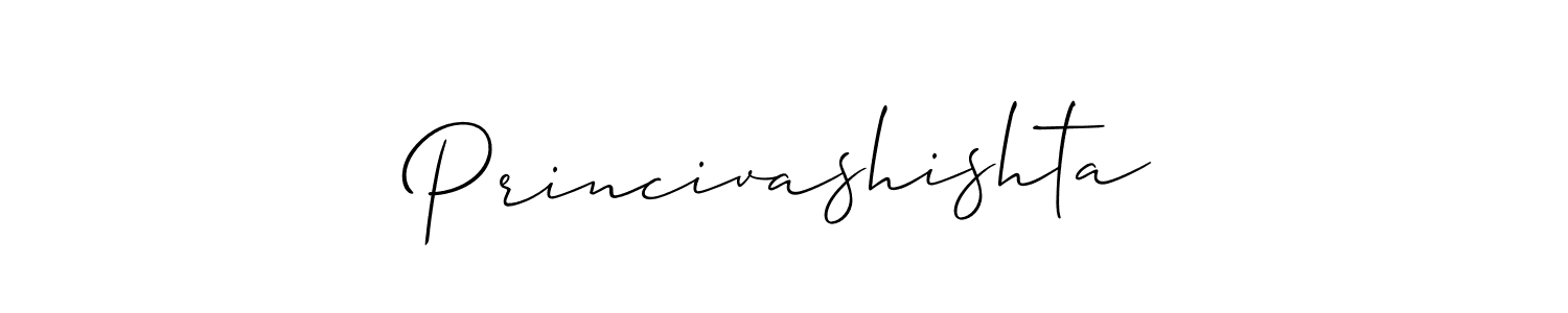 Princivashishta stylish signature style. Best Handwritten Sign (Allison_Script) for my name. Handwritten Signature Collection Ideas for my name Princivashishta. Princivashishta signature style 2 images and pictures png