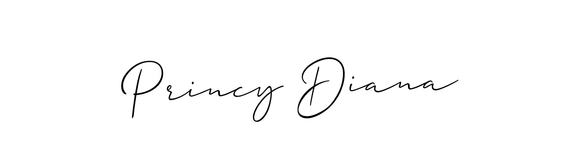 Design your own signature with our free online signature maker. With this signature software, you can create a handwritten (Allison_Script) signature for name Princy Diana. Princy Diana signature style 2 images and pictures png