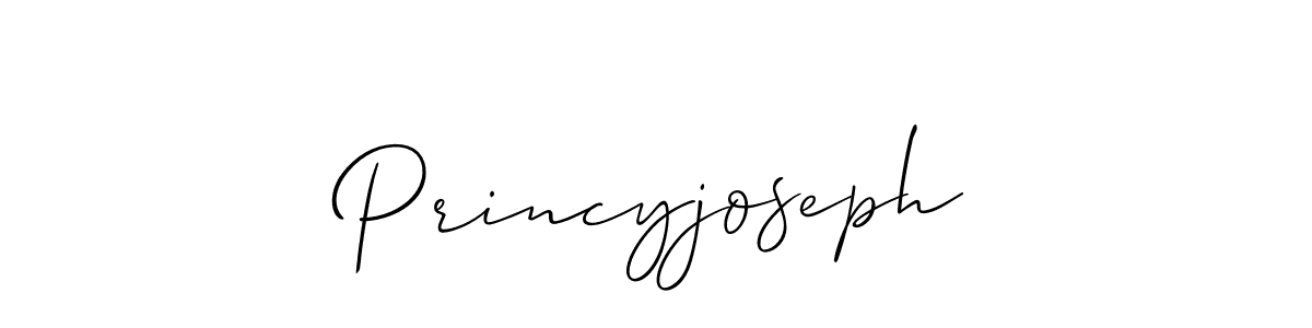 Make a short Princyjoseph signature style. Manage your documents anywhere anytime using Allison_Script. Create and add eSignatures, submit forms, share and send files easily. Princyjoseph signature style 2 images and pictures png