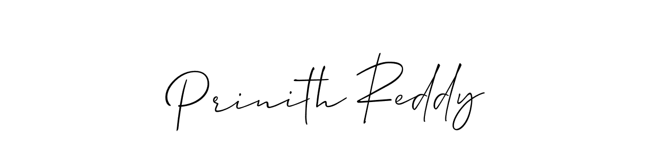 The best way (Allison_Script) to make a short signature is to pick only two or three words in your name. The name Prinith Reddy include a total of six letters. For converting this name. Prinith Reddy signature style 2 images and pictures png