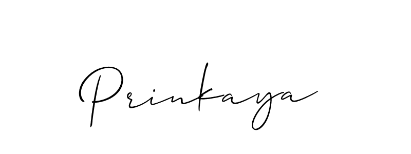 Create a beautiful signature design for name Prinkaya. With this signature (Allison_Script) fonts, you can make a handwritten signature for free. Prinkaya signature style 2 images and pictures png