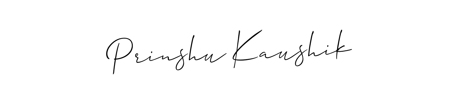 Prinshu Kaushik stylish signature style. Best Handwritten Sign (Allison_Script) for my name. Handwritten Signature Collection Ideas for my name Prinshu Kaushik. Prinshu Kaushik signature style 2 images and pictures png