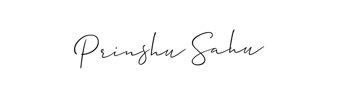 Create a beautiful signature design for name Prinshu Sahu. With this signature (Allison_Script) fonts, you can make a handwritten signature for free. Prinshu Sahu signature style 2 images and pictures png