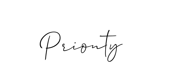 if you are searching for the best signature style for your name Prionty. so please give up your signature search. here we have designed multiple signature styles  using Allison_Script. Prionty signature style 2 images and pictures png