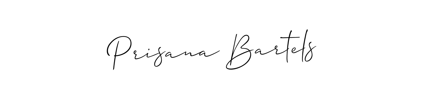 Allison_Script is a professional signature style that is perfect for those who want to add a touch of class to their signature. It is also a great choice for those who want to make their signature more unique. Get Prisana Bartels name to fancy signature for free. Prisana Bartels signature style 2 images and pictures png