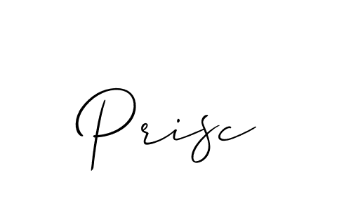 Design your own signature with our free online signature maker. With this signature software, you can create a handwritten (Allison_Script) signature for name Prisc. Prisc signature style 2 images and pictures png